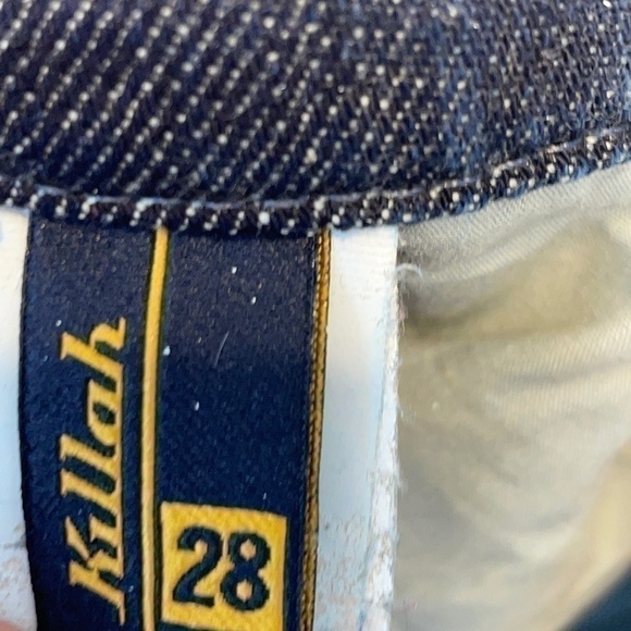 EUC Killah Rag Flake Bermuda Crop Denim Jean Shorts Size 28 - Picture 2 of 6